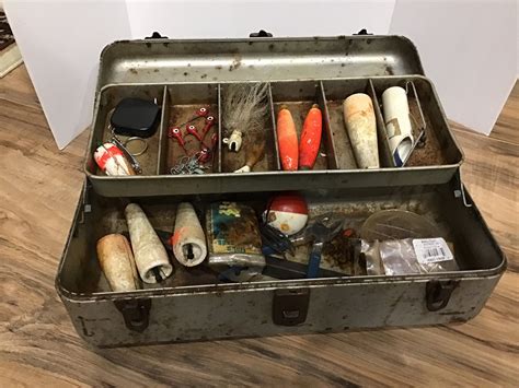 awesome metal tackle box|old metal tackle boxes.